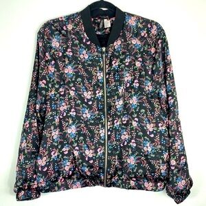 Divided by H&M Floral Print Zip-Up Jacket
